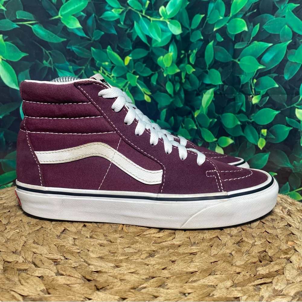 Vans sk8 hi purple white